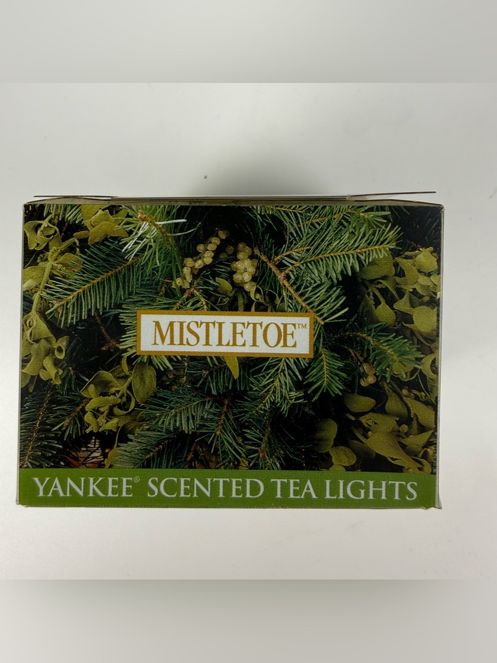 Yankee Candle MISTLETOE Scented Tea Lights Box of 12 Holiday Favorite Christmas
